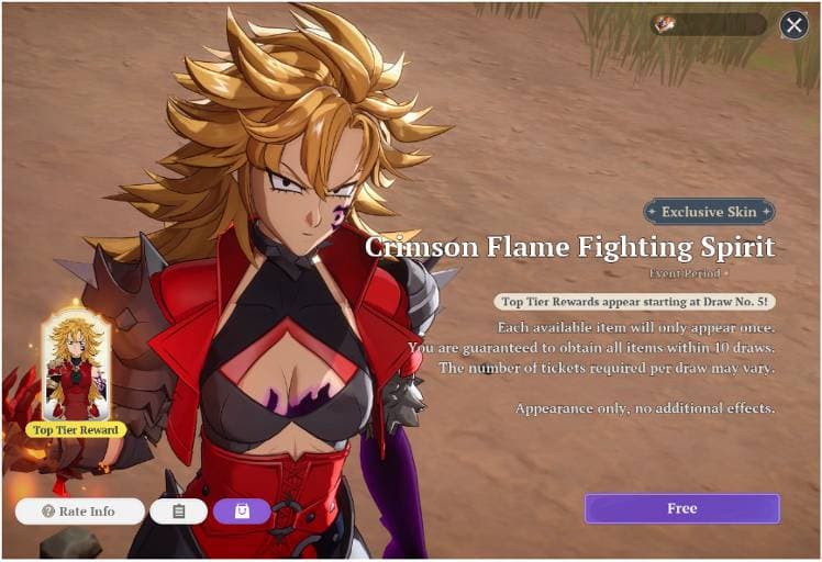 Esprit combatif de la flamme cramoisie — Costume exclusif