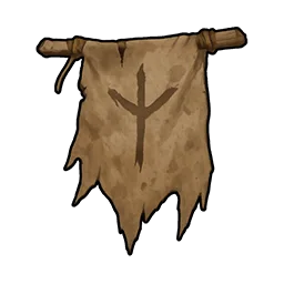Drapeau de marcheur usé