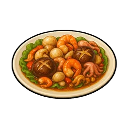 Stir-fried Mushrooms and Seafood