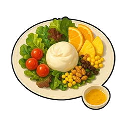 Салат с сыром и фруктами
