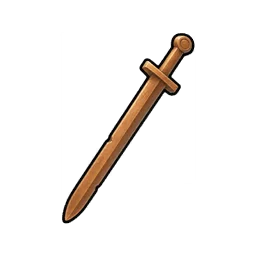 Épée souvenir en bois grossière